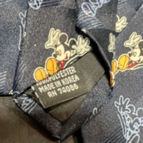 Mickey Mouse Graphic Navy Tie