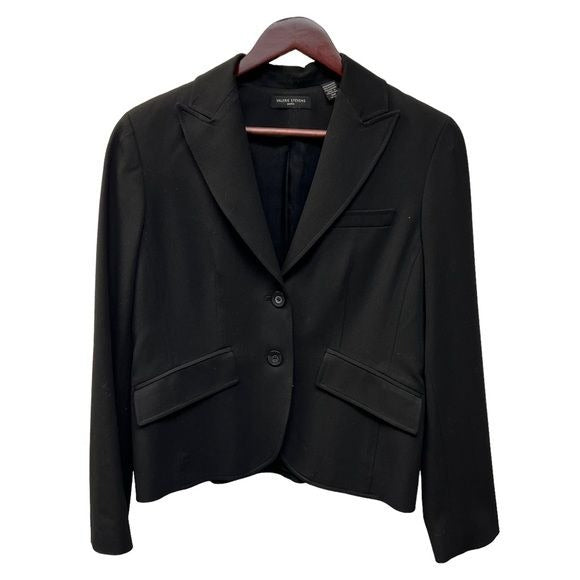 Valerie Stevens Petite Black Career Blazer