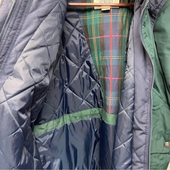 Mulberry Street Vintage 90’s Green and Blue Puffer Coat