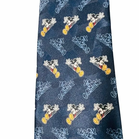 Mickey Mouse Graphic Navy Tie