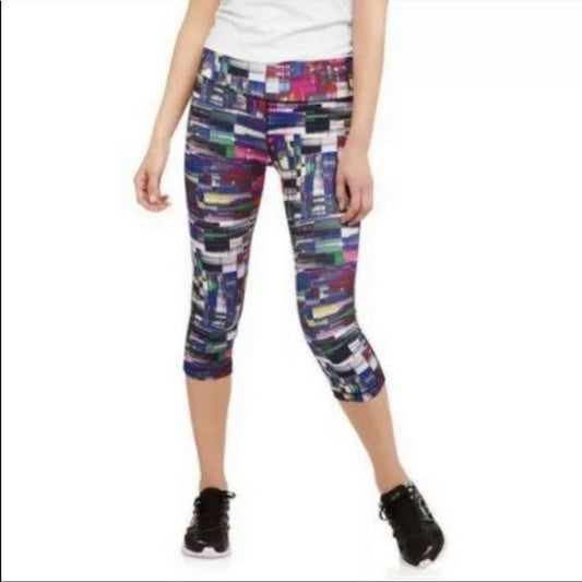 Danskin Multi Colored Mid Calf High Rise Active Wear Leggings