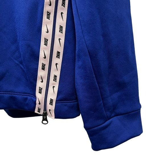 Nike Mock Turtleneck Royal Blue Pullover With Side Zip