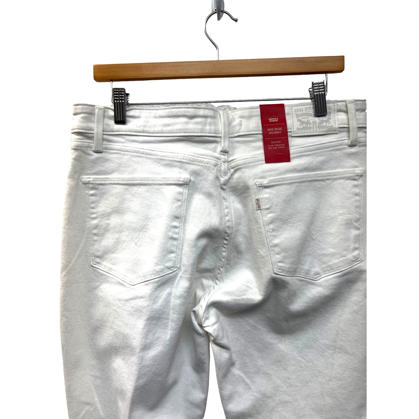 Levi's NWT Mid Rise Skinny White Jeans