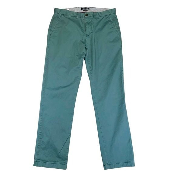 Tommy Hilfiger Custom Fit Dusty Teal Flat Front Chino Pants