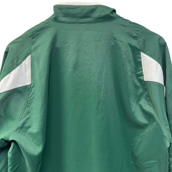 Under Armour Green and White Quarter Zip Track Jacket