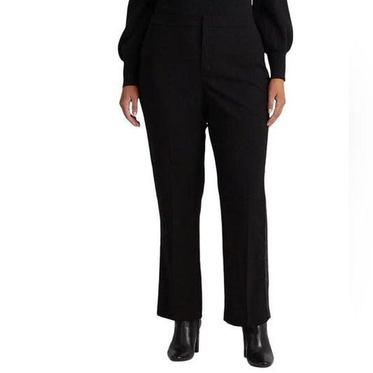 Lauren Ralph Lauren Black Straight Leg Dress Pants