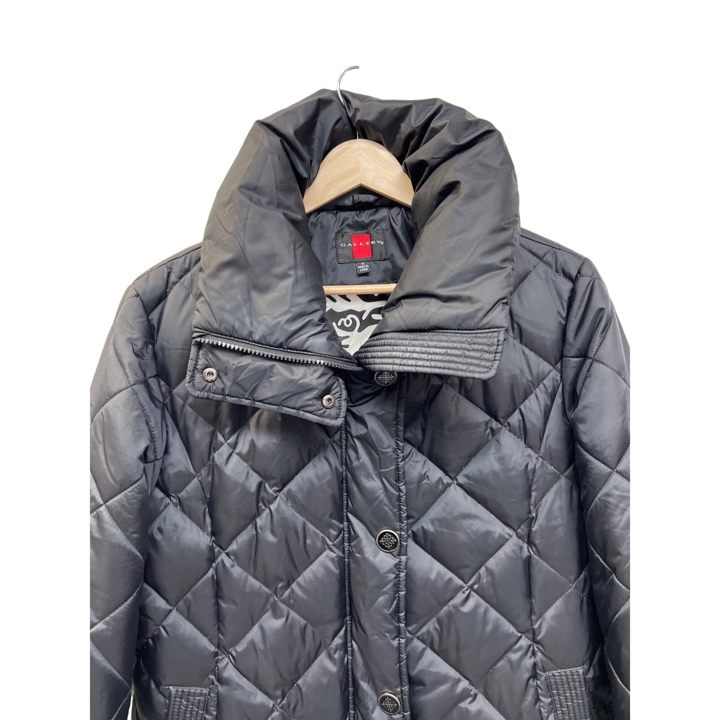 Gallery Black Long Down Puffer Coat