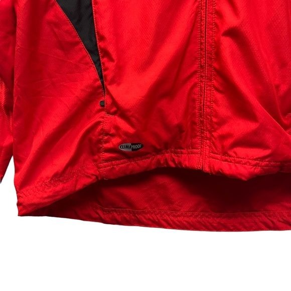 Adidas Red Climaproof Full Zip Windbreaker