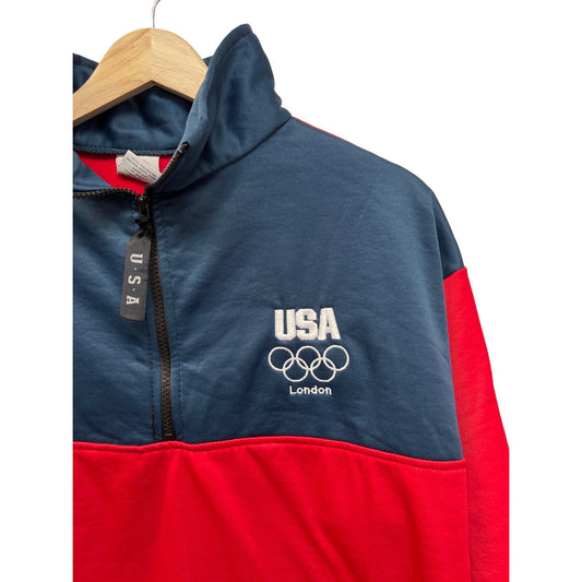 USA London Olympics Vintage Quarter Zip Pullover