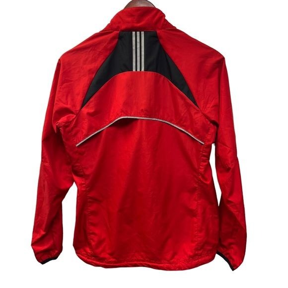 Adidas Red Climaproof Full Zip Windbreaker